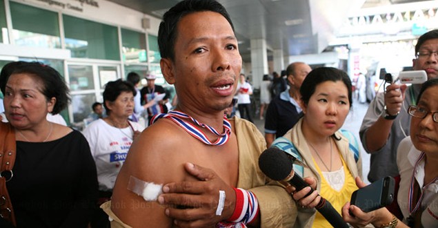 36 زخمی بر اثر وقوع انفجاری در میان معترضان ضددولتی تایلند